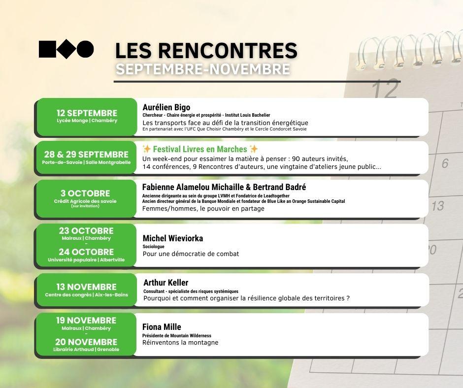 Rencontres automne 2024